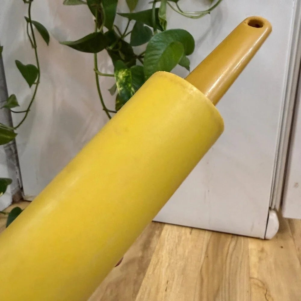 Vibrant Yellow Rolling Pin with Handles